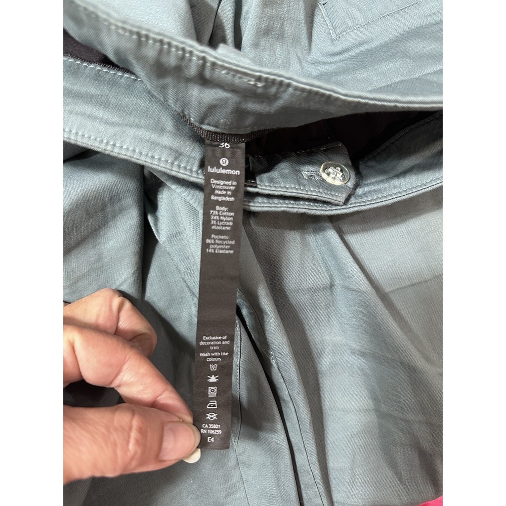Lululemon Chinos Cropped Pants Casual Everyday Trousers Blue Size Unknown - Picture 12 of 13